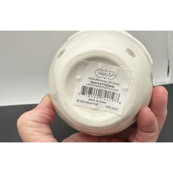 Oh Happy Day Vase Mudpie 5 1/2" x 4" - Picture 5 of 6